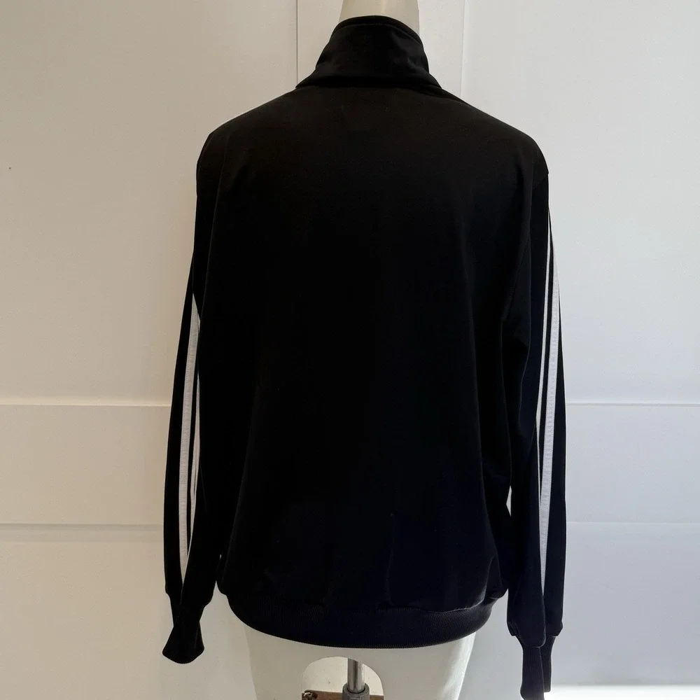 Adidas Originals Track Jacket Black‎ 3 Stripe Trefoil Full Zip Mens/Unisex Sz L